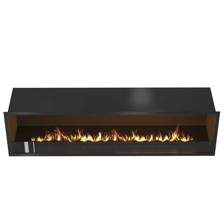 Bioethanol Einbau Kamin Ofen SELECTED 180cm Ethanol Einbaukamin von Wild Flame Frontal