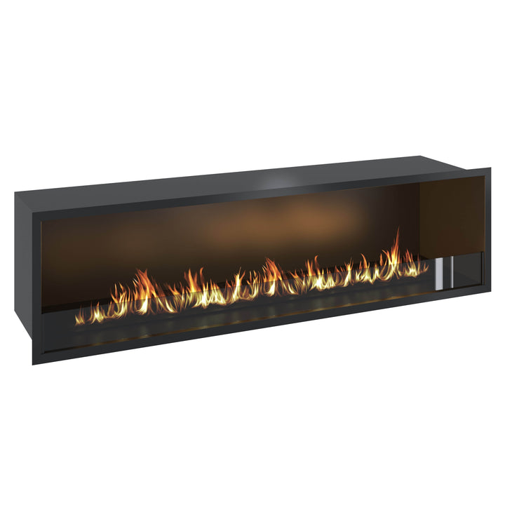 Bioethanol Einbau Kamin Ofen SELECTED 180cm Ethanol Einbaukamin von Wild Flame Seitlich