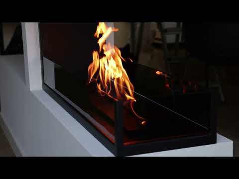Dreiseitiger Bioethanol Einbaukamin U - SAINT 110